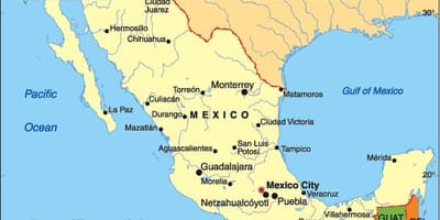 国メキシコの地図