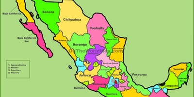 国メキシコの地図