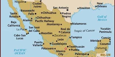 メキシコの地図