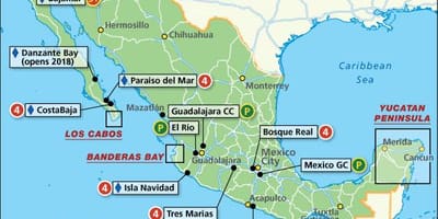 メキシコの地図のリゾート