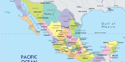 地図のメキシコ市