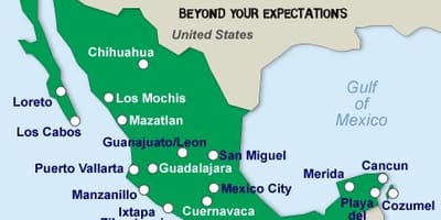メキシコビーチの地図