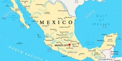 メキシコの都市の地図
