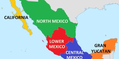 国メキシコの地図