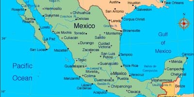 地図のリゾートにメキシコ