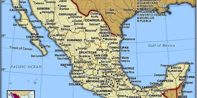 東洋のメキシコの地図