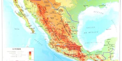 地理的なメキシコの地図
