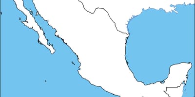 空白のメキシコの地図