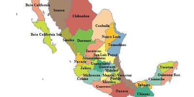 地図のメキシコ州