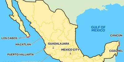 簡易メキシコの地図