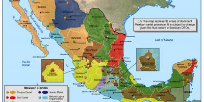 メキシコのカルテル地図