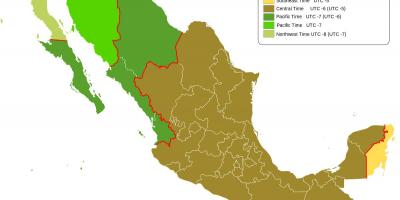 時間帯にメキシコの地図